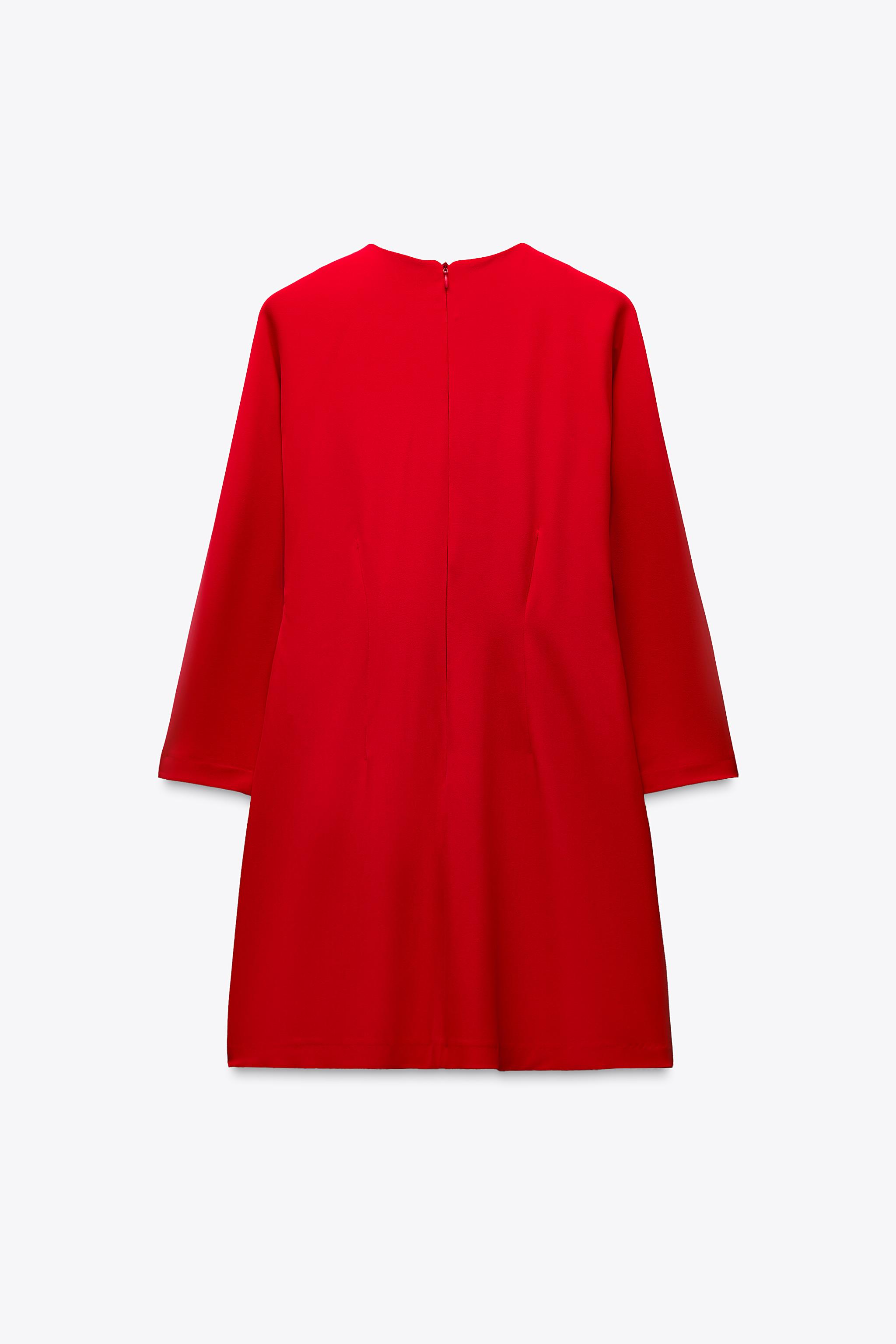 ZARA クレープミニワンピース ZARA】ノースリーブクレープミニワンピース 2242/620/800 (ZARA
