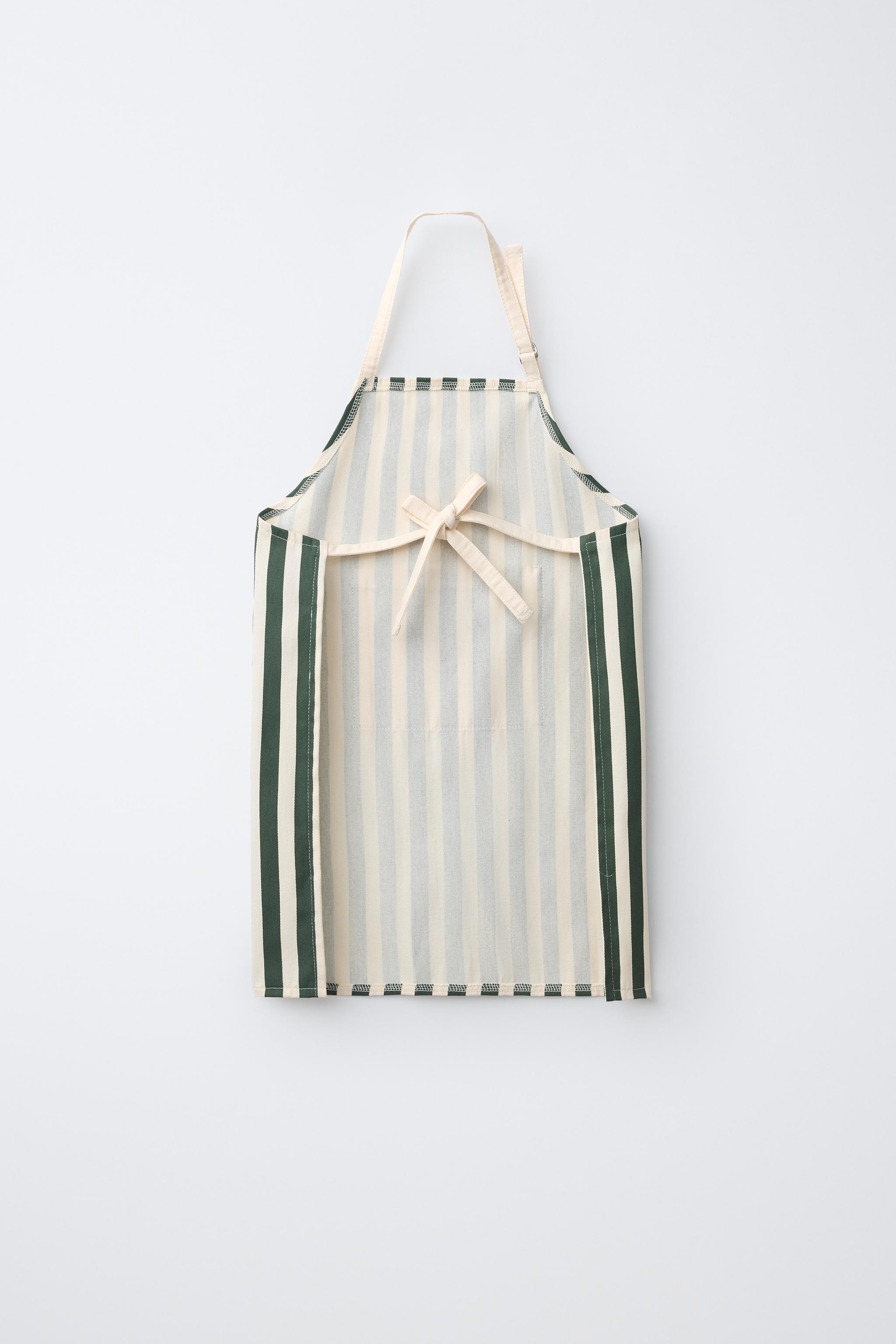 LEON'S BAGELS ® STRIPED APRON — Green