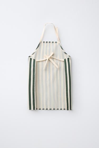 LEON'S BAGELS ® STRIPED APRON — Green 2