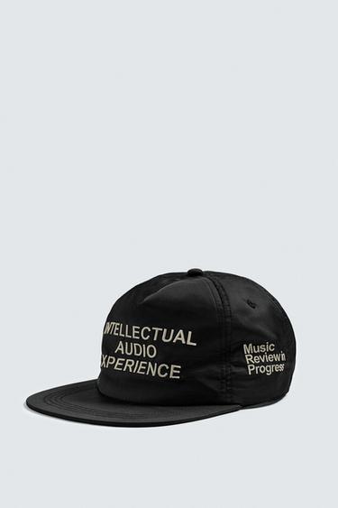 BASEBALLCAP MIT FLACHEM SCHIRM UND STICKEREI - Schwarz von Zara