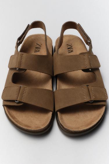 Zara STRAPPY SANDALS - Brown