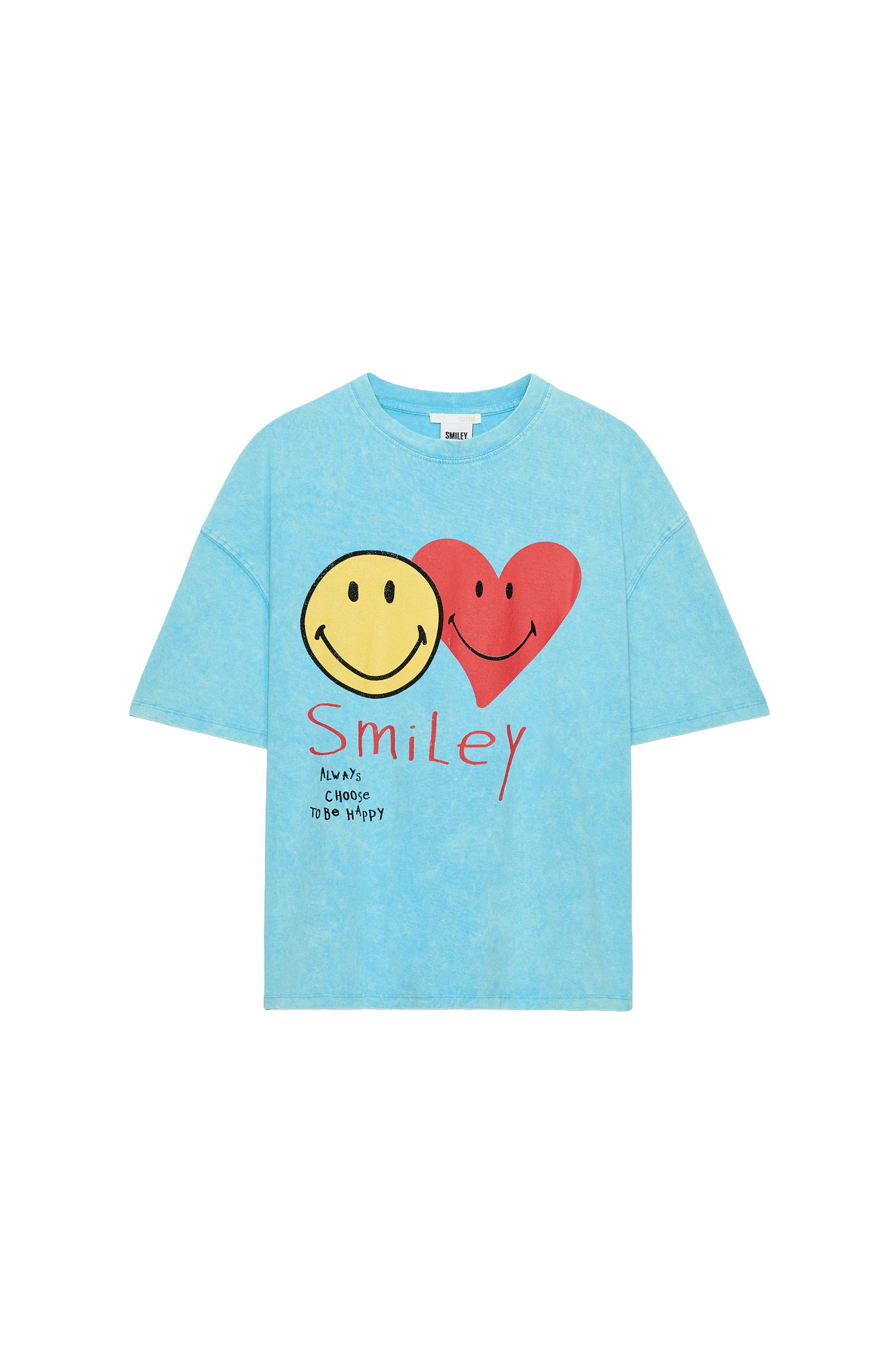 CAMISETA EFECTO LAVADO SMILEY®