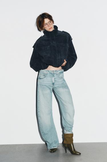 BỐT DA NHÚN - Xanh Kaki Đậm từ Zara