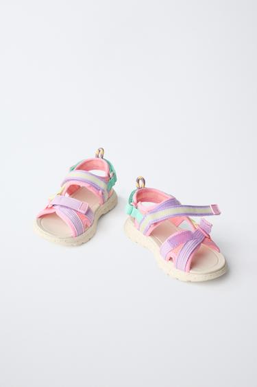 SANDALES TECHNIQUES MULTICOLORES - Rose de Zara - Image 3