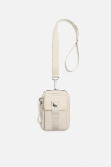 MINIBOLSA A TIRACOLO TÉCNICA - Branco-osso da Zara - Imagem 0