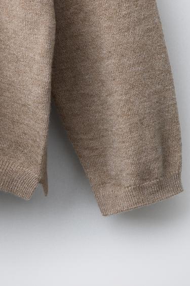 KNITTED POLO SWEATER - Beige by Zara - Image 3