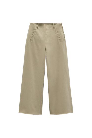 WIDE-LEG CROPPED TROUSERS