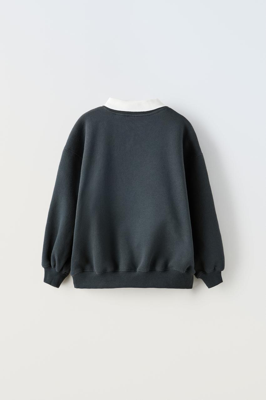 zara collar sweatshirt
