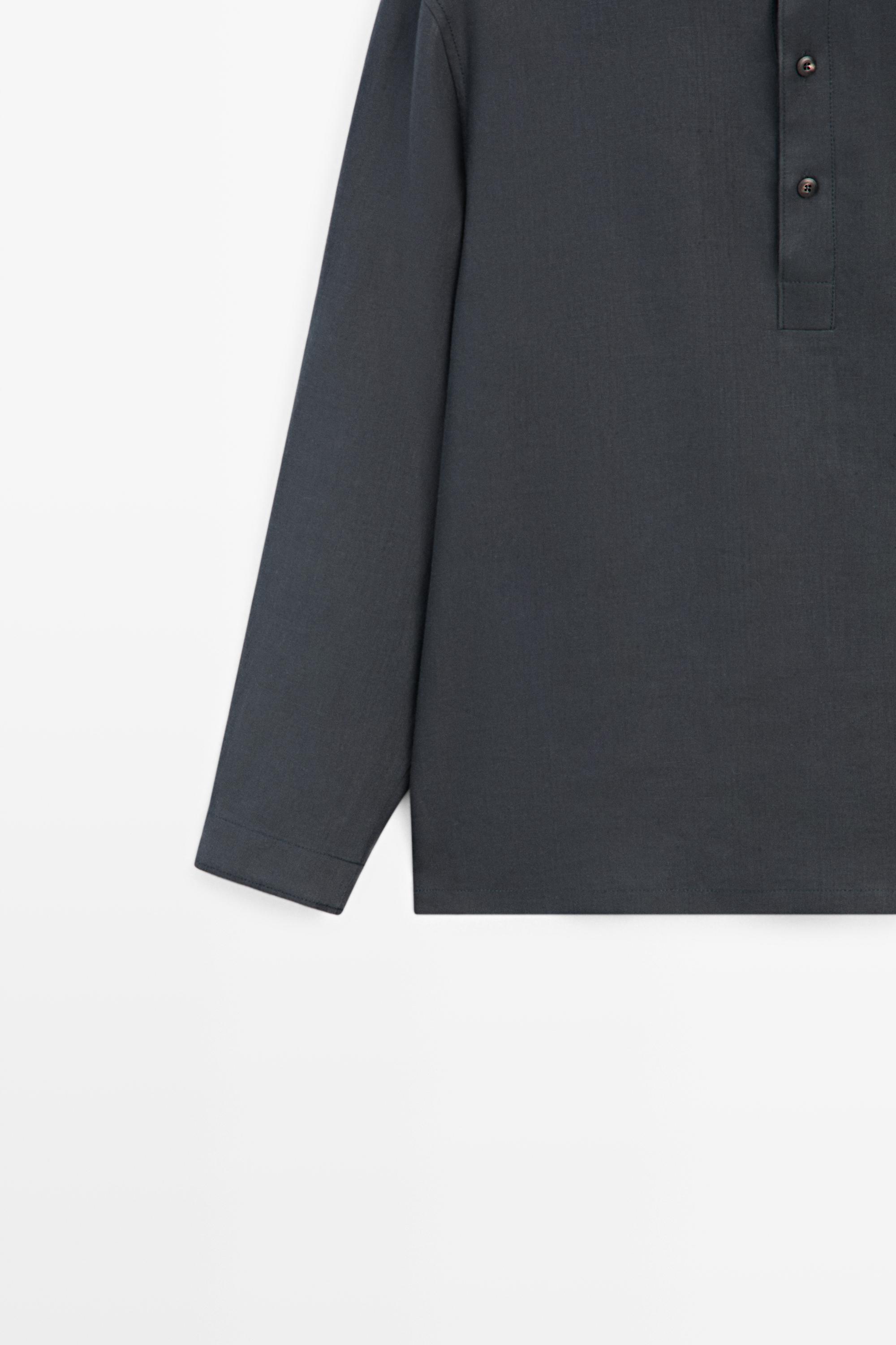 Chemise à col officier et boutons en lin - LIMITED EDITION