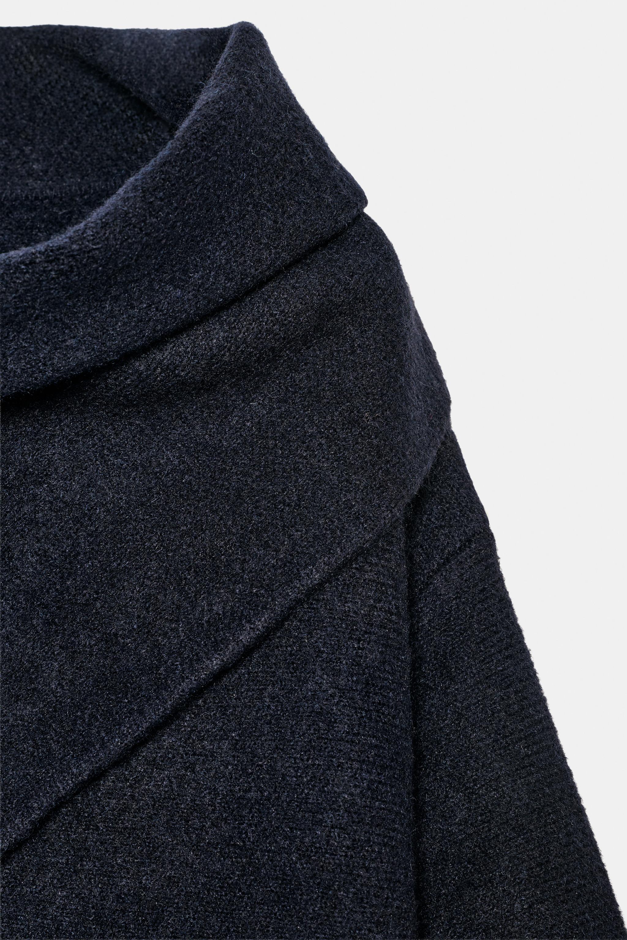 CASACO CURTO CACHECOL DE TRICÔ - Azul-marinho | ZARA Brasil