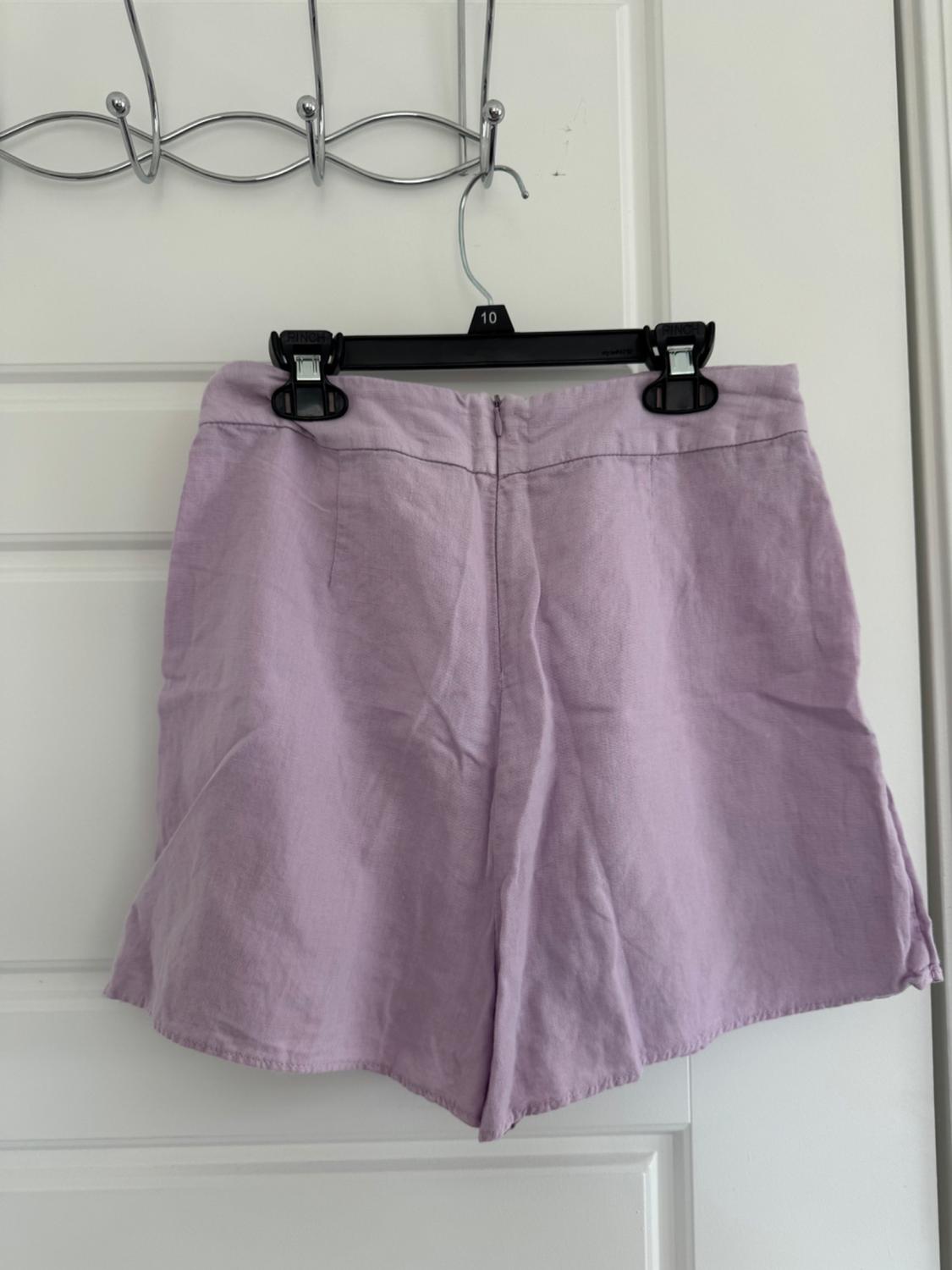 LINEN BLEND BOW TRIM SKORT - Image 2
