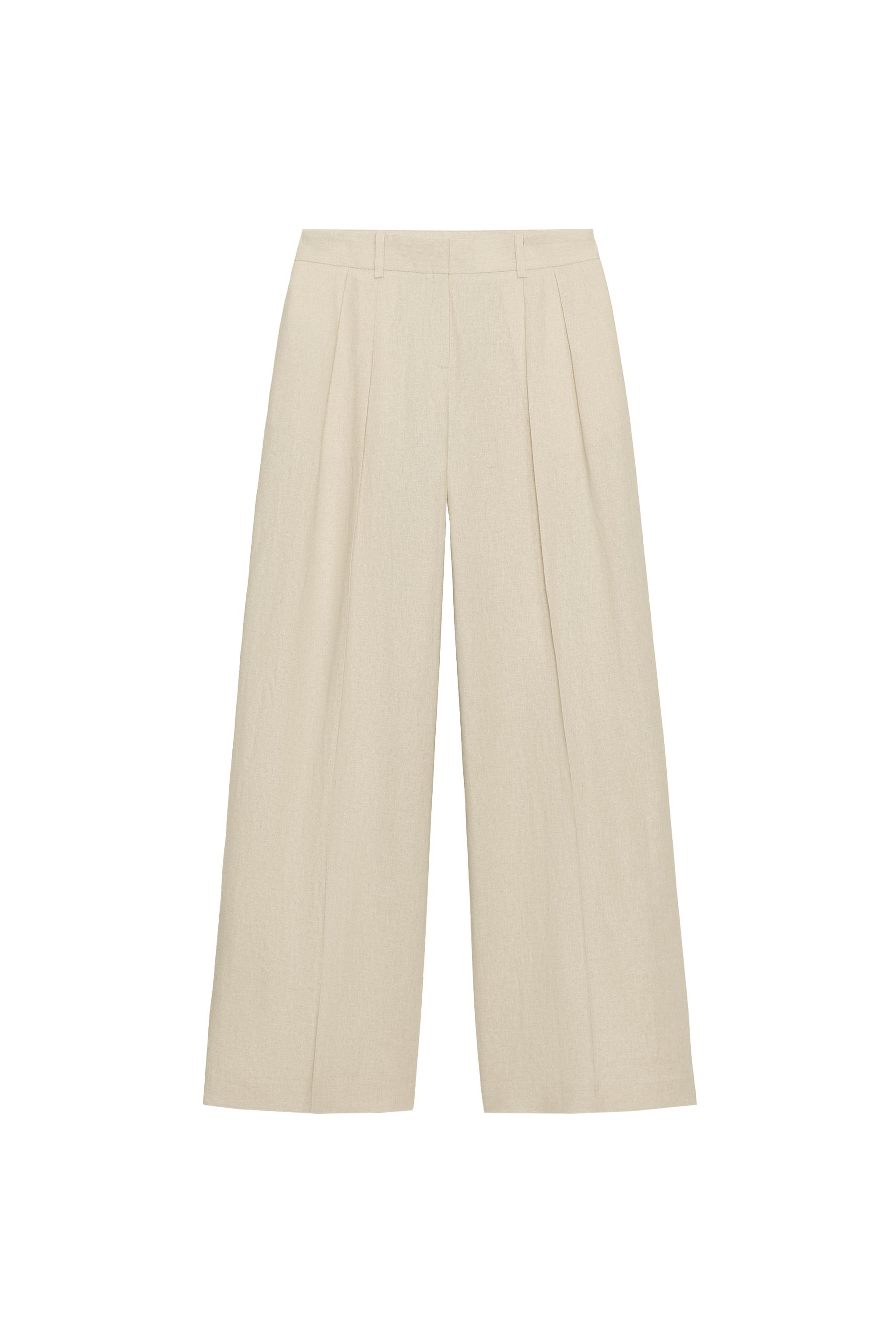 WIDE LEG LINEN PANTS