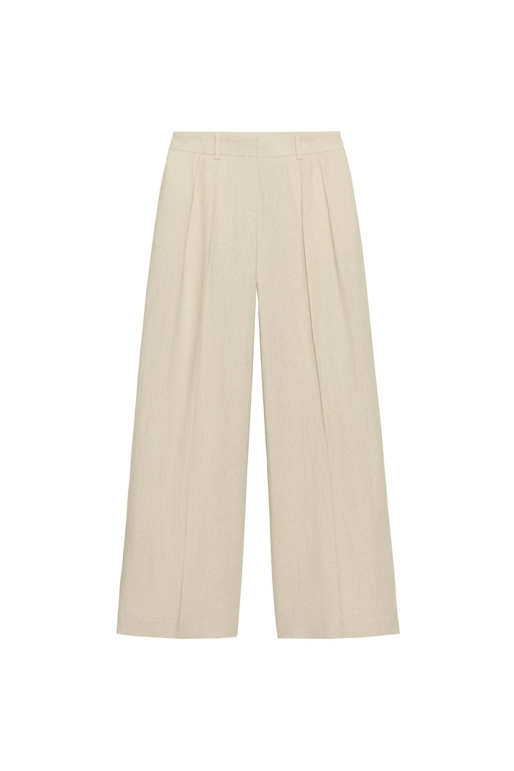 WIDE LEG LINEN PANTS - image 3