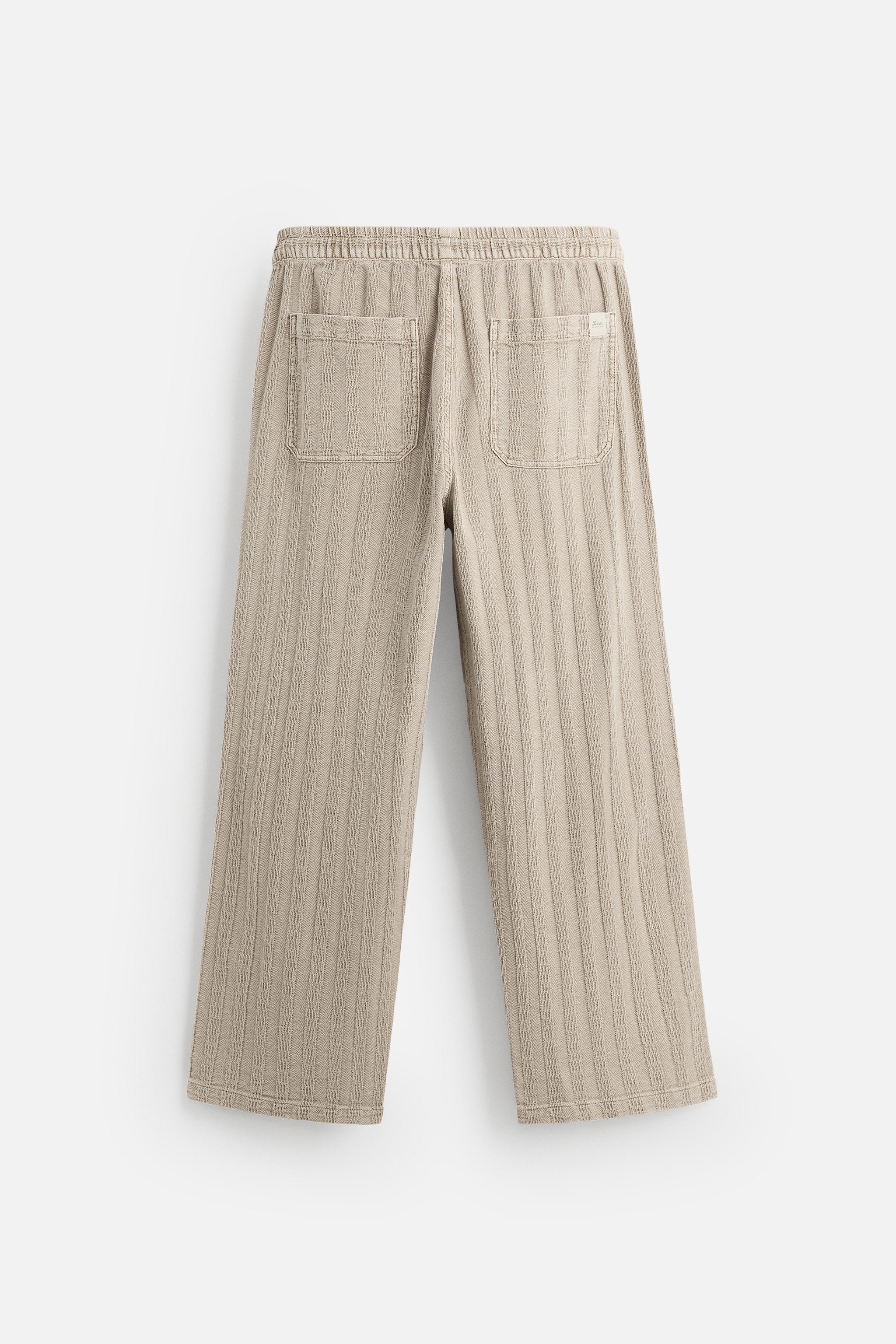 リラックスフィット ジャカードパンツ - アイス グレー | ZARA