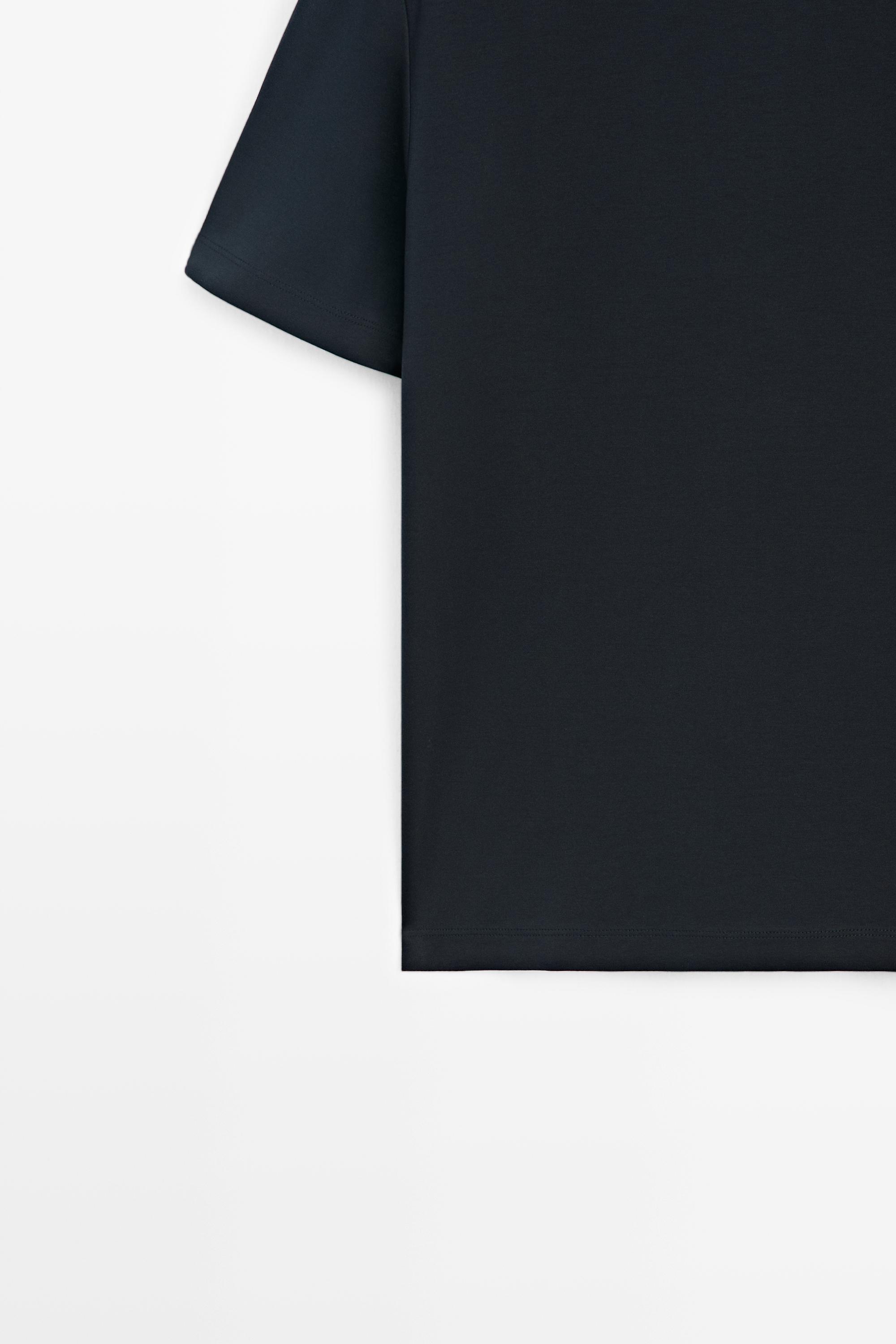 T-shirt manches courtes col contrastant