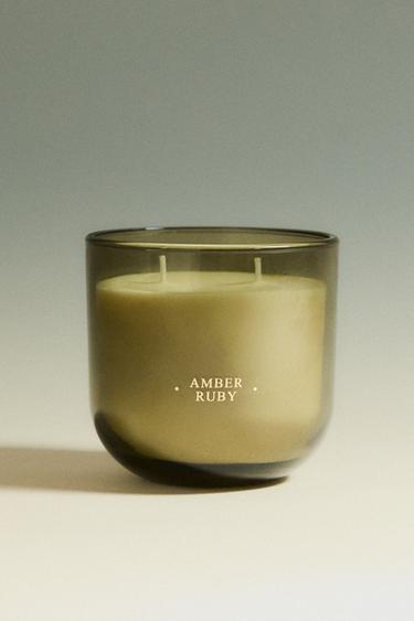 (400 G) AMBER RUBY SCENTED CANDLE - Grey / Blue by Zara - Image 5