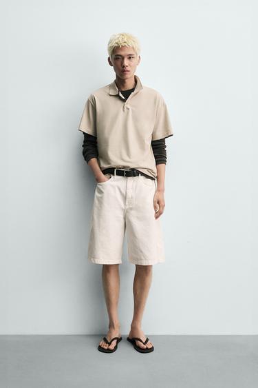BAGGY FIT BERMUDA SHORTS - White by Zara