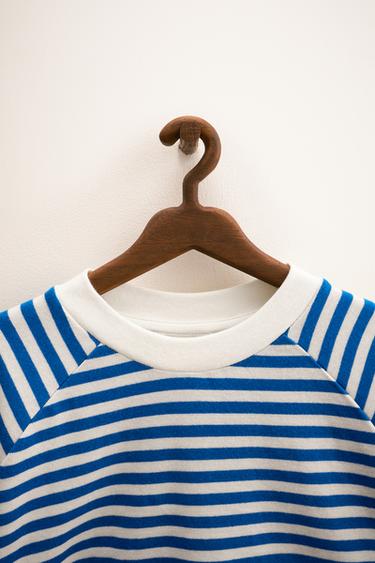 ZARA TIMELESS - STRIPED T-SHIRT WITH TRIM - Blue/White by Zara - Image 2