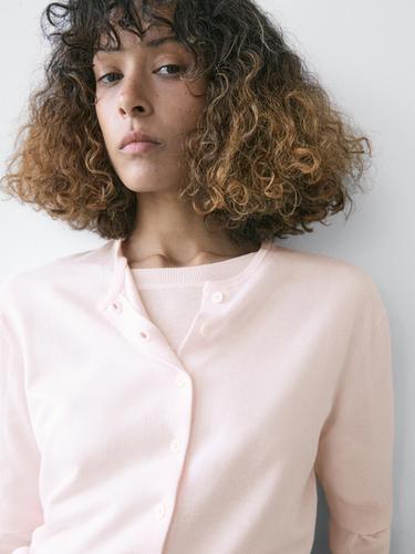 Cardigan en maille à manches courtes - 142 de Zara