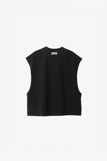 T-SHIRT OVERSIZE TANK WILLY CHAVARRIA X ZARA - Noir de Zara - Image 2
