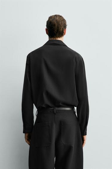 CHEMISE FLUIDE COUPE DÉCONTRACTÉE - Noir de Zara - Image 2