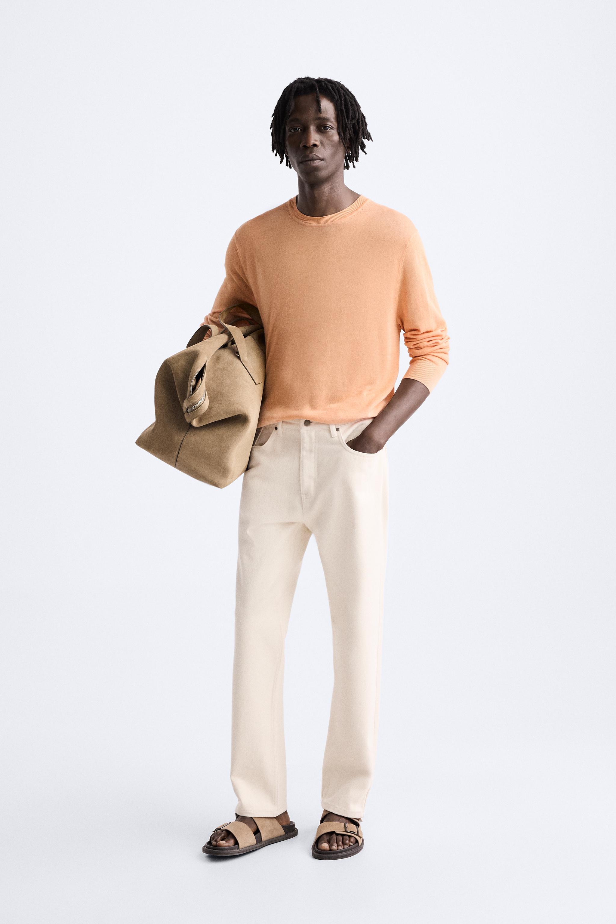 PULLOVER AUS MISCHGEWEBE MIT LYOCELL - Mandarine | ZARA  