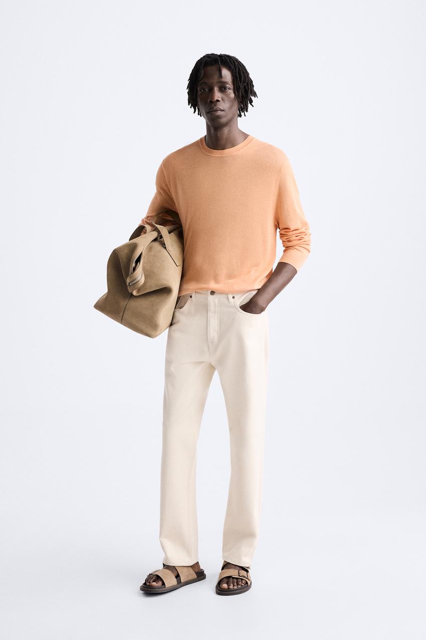 PULLOVER AUS MISCHGEWEBE MIT LYOCELL - Mandarine | ZARA  