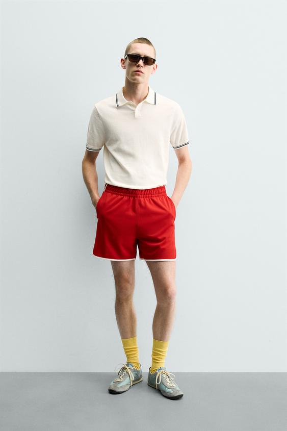 POLO PUNTO REGULAR FIT CONTRASTE - Blanco de Zara - Imagen 0