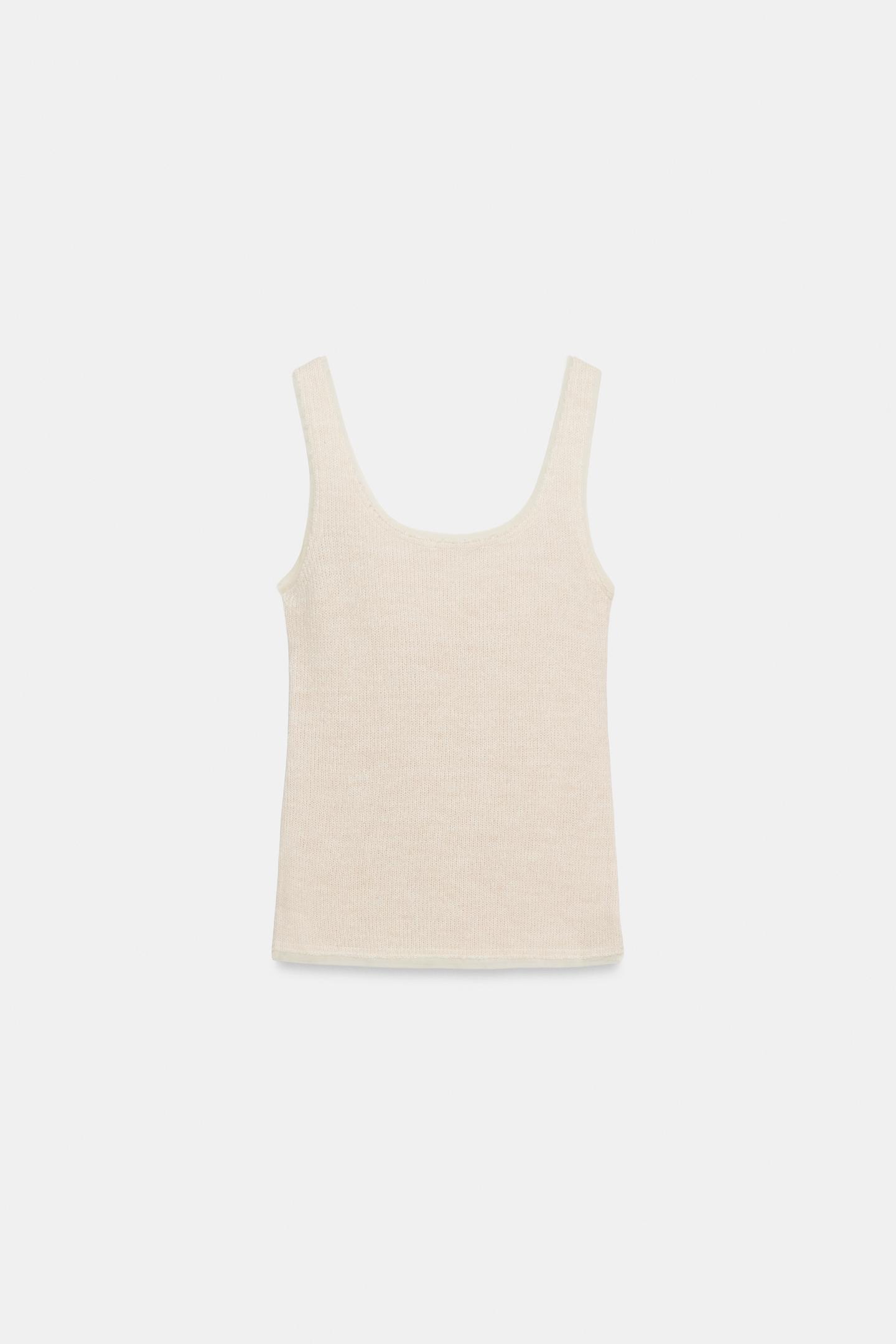 Женский топ Zara Combination Top, цвет: Экрю — фото 8