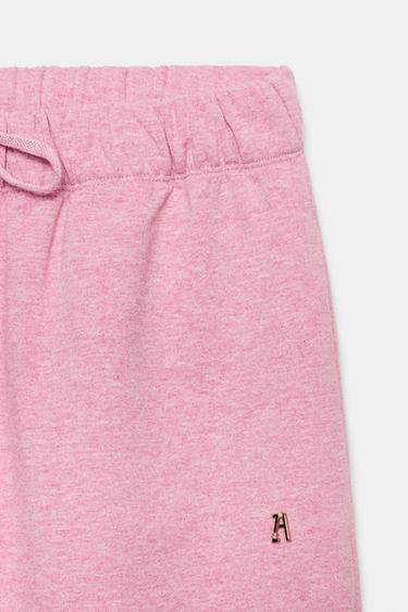 PANTALON EN MOLLETON ZA - Rose chiné de Zara - Image 6