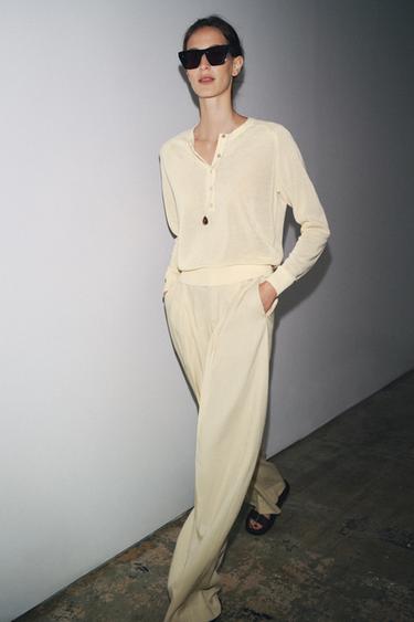 PLAIN KNIT SWEATER - Butter by Zara - Image 3