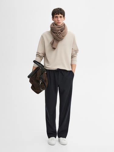 Zara Cotton blend polo sweater - Ecru - Image 0