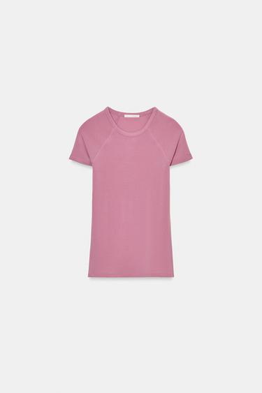 SAMARRETA DE MÀNIGA CURTA RAGLAN - Rosa pal de Zara