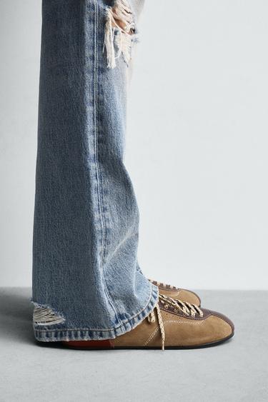 BASKETS EN CUIR HARRY LAMBERT FOR ZARA X DISNEY - Marron sable de Zara - Image 1