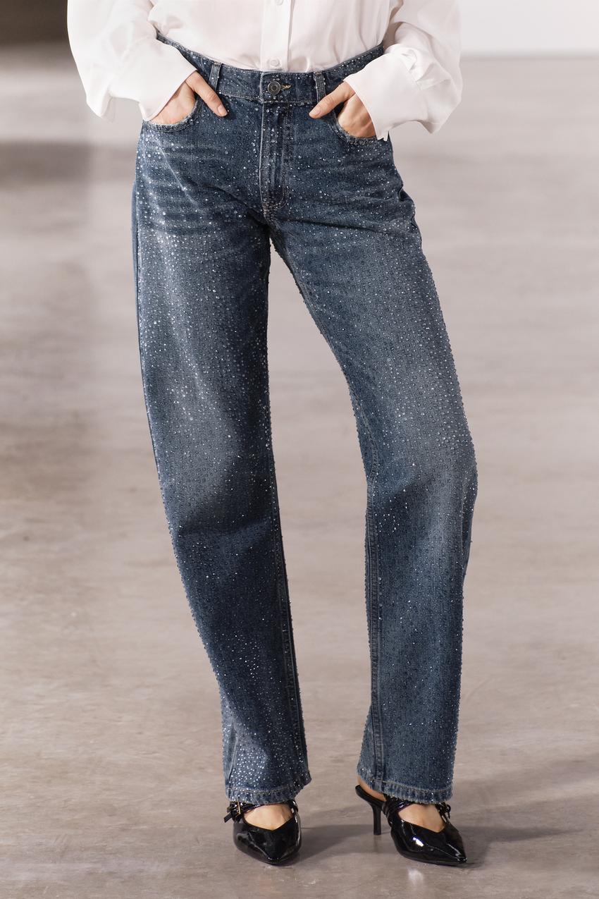 Zara Solid Blue Jeans Size 10 - 42% off