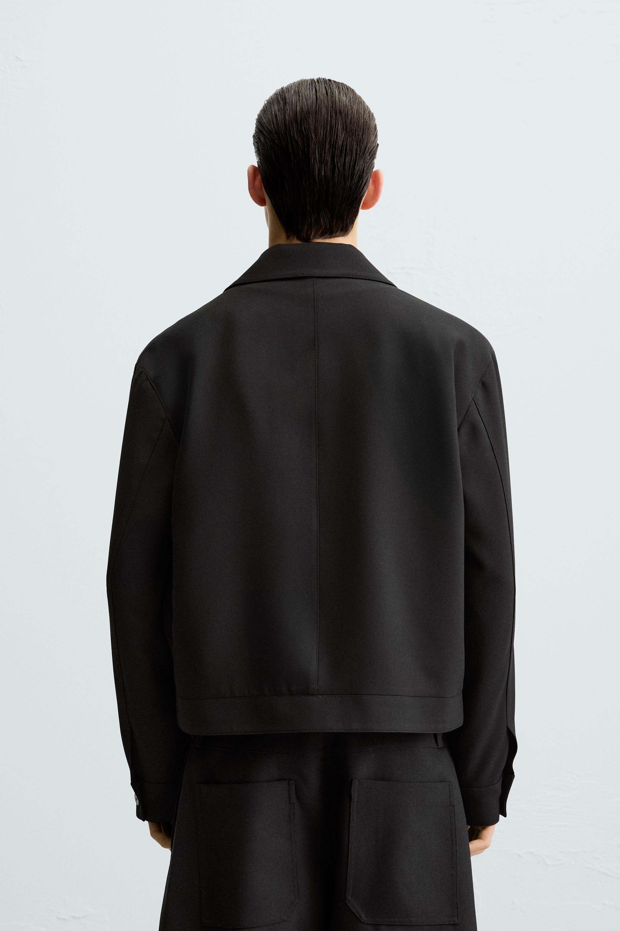 CROPPED FIT JACKET - Black | ZARA New Zealand CROPPED FIT JACKET - Black | ZARA New Zealand