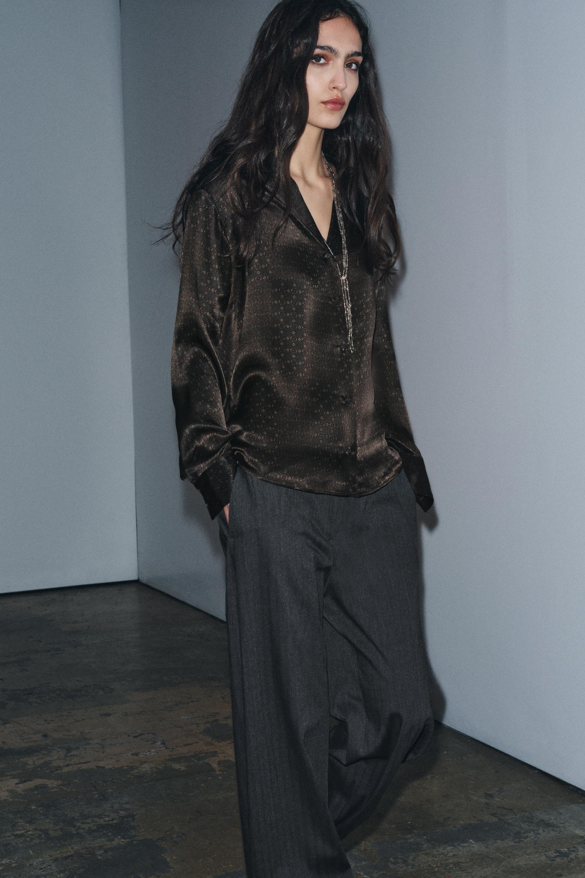 ZW COLLECTION SILK PAJAMA SHIRT