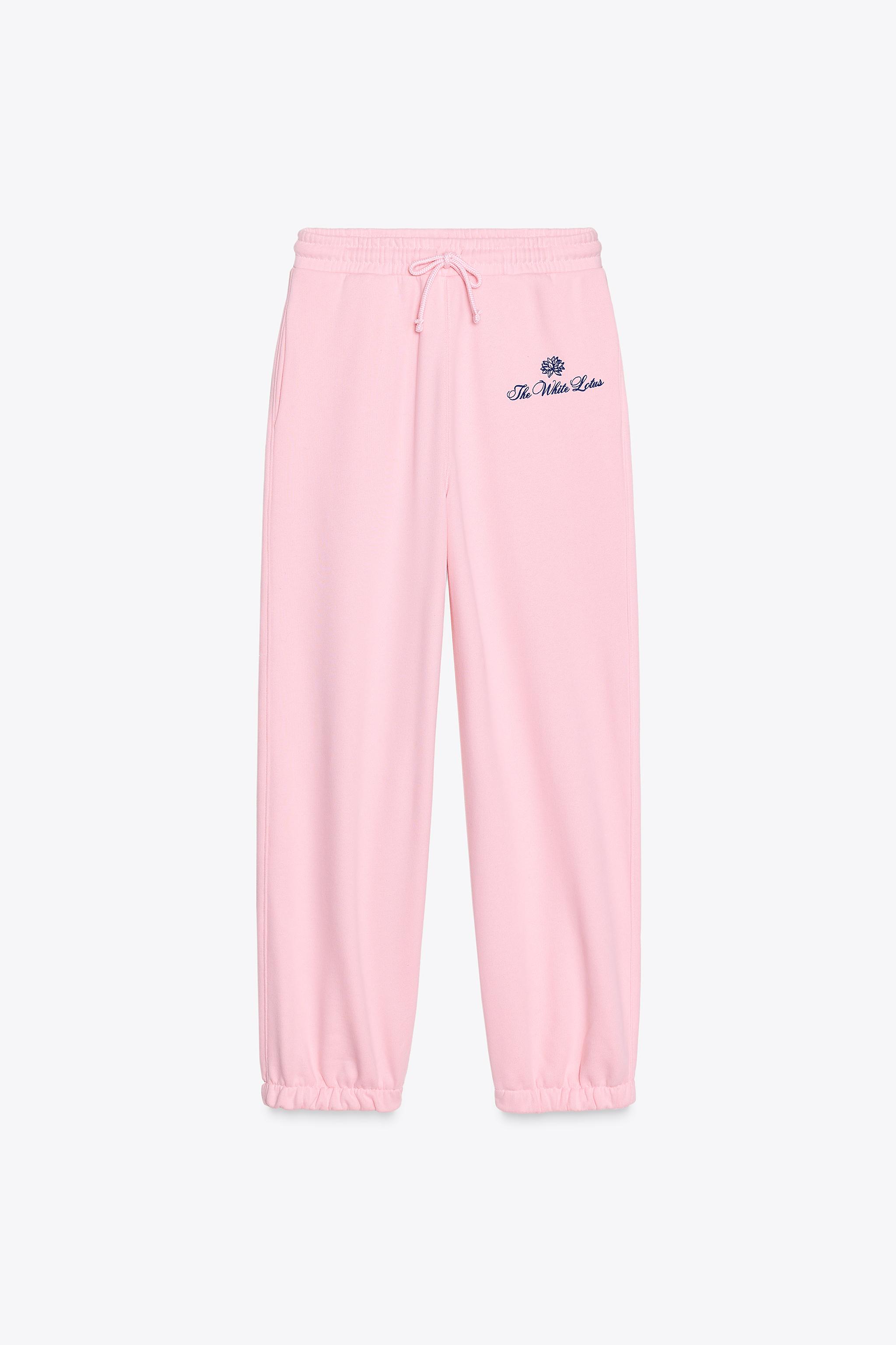 ☆ドイツ発*ZARA*新作*THE WHITE LOTUS スウェットパンツ/PINK☆ THE WHITE LOTUS FLEECE PANTS - Pink | ZARA United States
