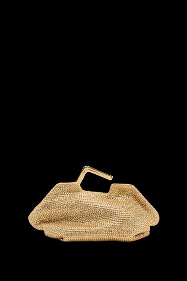 GOLD-TONE METAL HANDLE BAG - Golden by Zara - Image 0