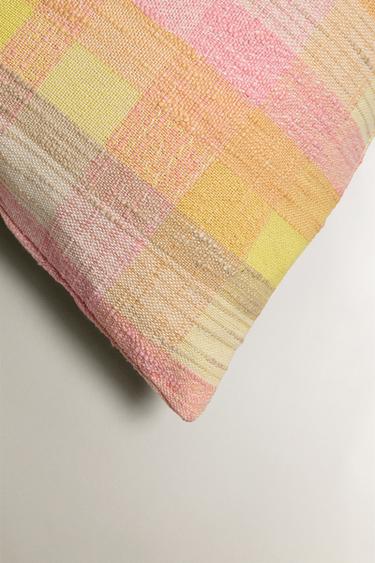 CHECK CUSHION COVER - Pink by Zara - Image 1