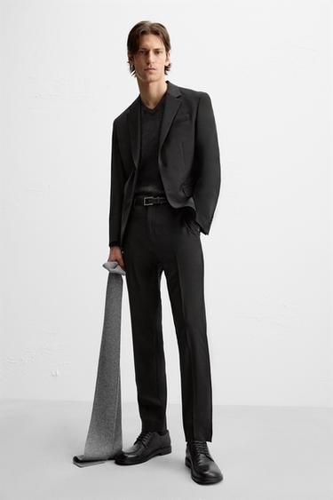 PANTALÓN TRAJE ESTRUCTURA - Negro de Zara