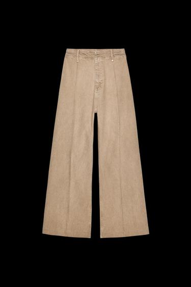 WIDE-LEG-JEANS MIT HOHEM BUND – ZW COLLECTION - SAND/BRAUN von Zara - Bild 0