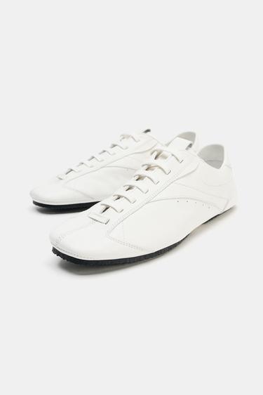 DERBYS EN CUIR - Blanc de Zara - Image 4