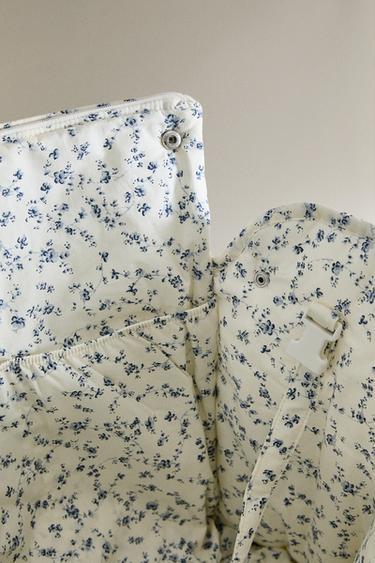 SAC À LANGER COTON FLEUR BLEUE - Bleu de Zara - Image 3
