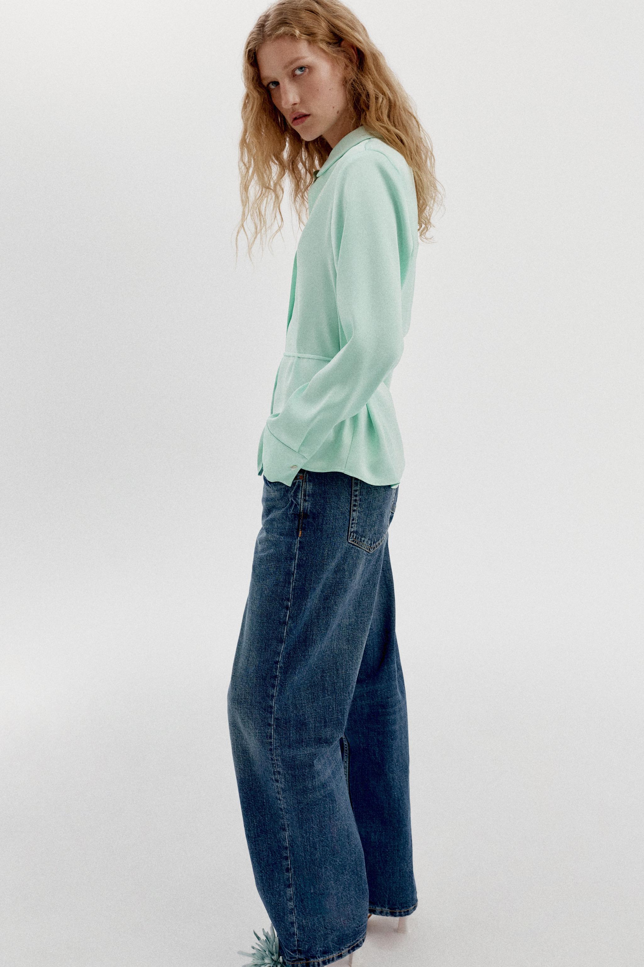 SATIN BACK-TIE SHIRT