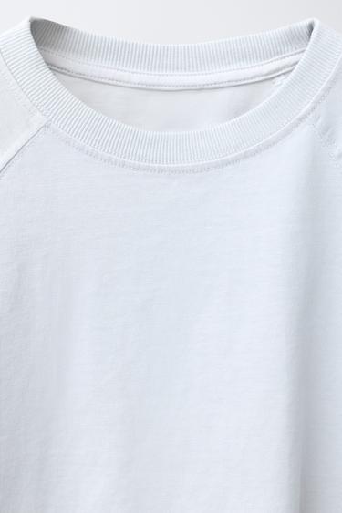 ENSEMBLE T-SHIRT ÉPAIS ET LEGGING FLARE CÔTELÉ EFFET DÉLAVÉ - Gris perle de Zara - Image 5