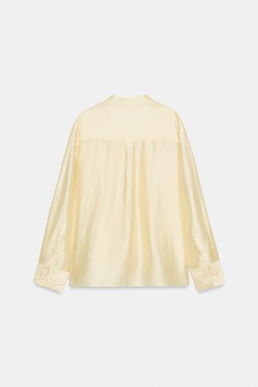 CHEMISE FLUIDE ZW COLLECTION - Jaune de Zara - Image 7