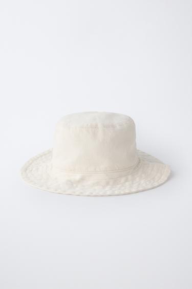 BONNET SEAU SERGÉ - Écru clair de Zara - Image 3