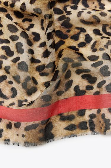 ANIMAL PRINT MODAL SCARF - Leopard by Zara - Image 2