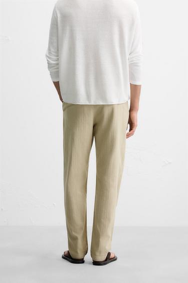 TEXTURED CHINO TROUSERS - Light khaki by Zara - Image 2